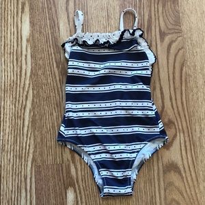 NWT Blue & White One Piece Bathing Suit | Foque